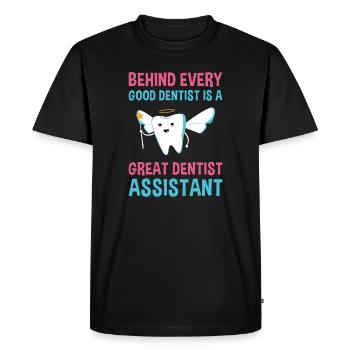 Hygienist Great Dental Assistant - Men's Premium Organic T-Shirt - black - Front - Nico (187cm)