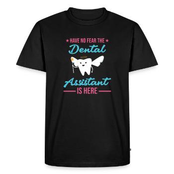 Pas de peur assistant dentaire est ici assistant dentaire - T-shirt Premium bio Homme - noir - Devant - Nico (187cm)