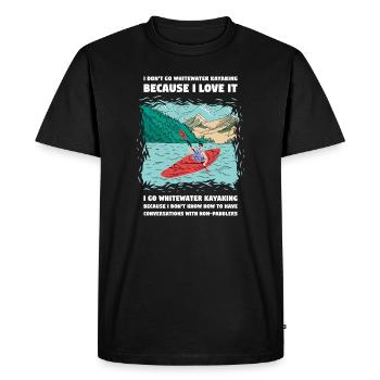 Je ne vais pas en kayak en eau vive Kayak - T-shirt Premium bio Homme - noir - Devant - Nico (187cm)