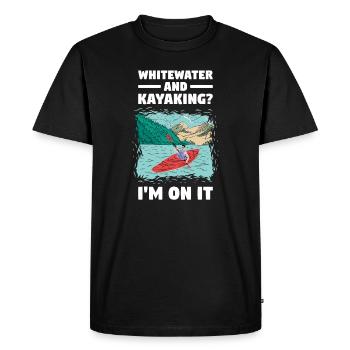 Whitewater And KayakIng Je suis sur Whitewater Kayak - T-shirt Premium bio Homme - noir - Devant - Nico (187cm)