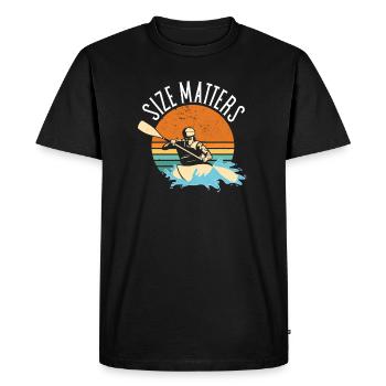 Size Matters Whitewater Kayaking - Men's Premium Organic T-Shirt - black - Front - Nico (187cm)