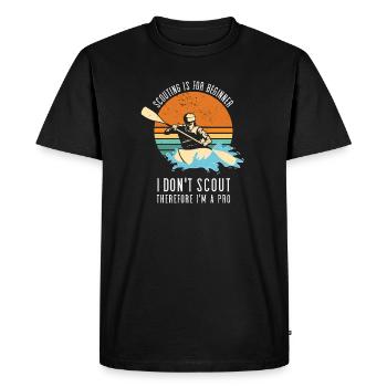 Le scoutisme est pour les débutants en kayak d’eau vive - T-shirt Premium bio Homme - noir - Devant - Nico (187cm)