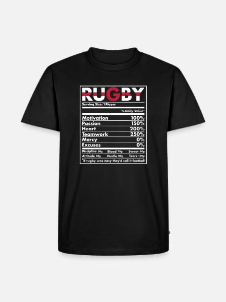 Nutrition England Rugby - Men's Premium Organic T-Shirt - black