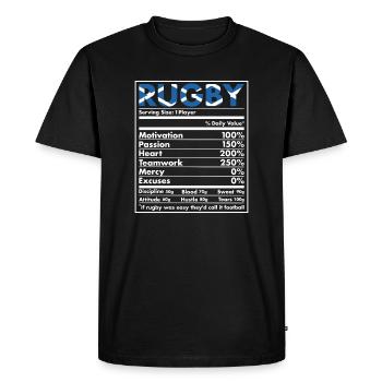 Nutrition Scotland Rugby - T-shirt Premium bio Homme - noir - Devant - Nico (187cm)