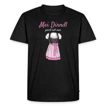 Volksfest Mei Dirndl Passt Net Mer Dirndl Ersatz - Männer Premium Bio T-Shirt - Schwarz - Vorne - Nico (187cm)