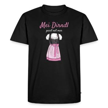Volksfest mei dirndl fits net mer dirndl replacement - Men's Premium Organic T-Shirt - black - Front - Nico (187cm)