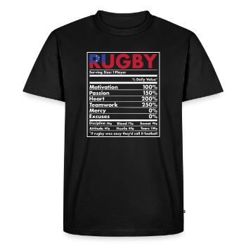 Nutrition Samoa Rugby - T-shirt Premium bio Homme - noir - Devant - Nico (187cm)