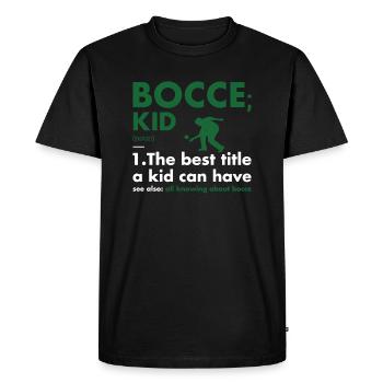 Sport Kid Définition Bocce - T-shirt Premium bio Homme - noir - Devant - Nico (187cm)