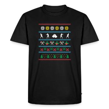 Sport X-Mas Noël Boxe - T-shirt Premium bio Homme - noir - Devant - Nico (187cm)