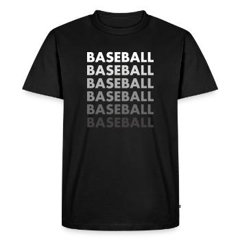 Sports Baseball - Men's Premium Organic T-Shirt - black - Front - Nico (187cm)