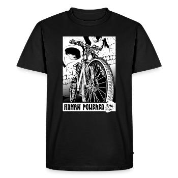 Vélo, VTT, vélo hors route, cyclisme - T-shirt Premium bio Homme - noir - Devant - Nico (187cm)