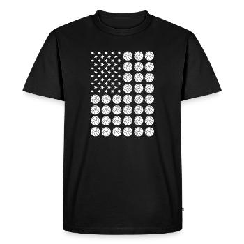 Sport Us Flag Netball - T-shirt Premium bio Homme - noir - Devant - Nico (187cm)