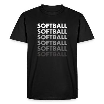 Sports Softball - Men's Premium Organic T-Shirt - black - Front - Nico (187cm)