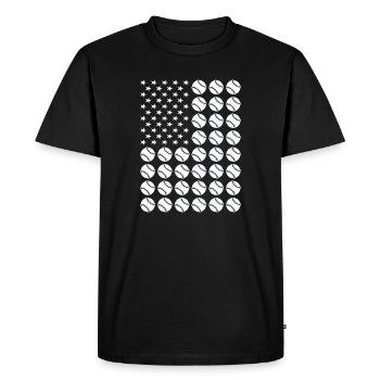 Sport Us Flag Softball - T-shirt Premium bio Homme - noir - Devant - Nico (187cm)
