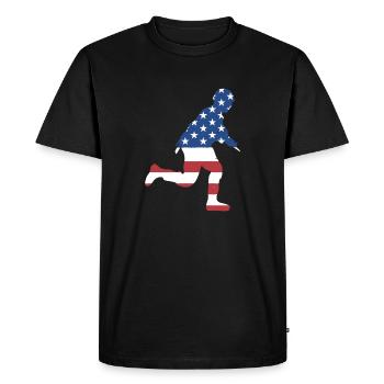 Sport Us Flag Airsoft - Men's Premium Organic T-Shirt - black - Front - Nico (187cm)