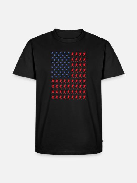 Sport Us Flag Squash - Men's Premium Organic T-Shirt - black