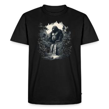 Gorilla Monkey Animal Baby Cub Monkey Gorillas - Men's Premium Organic T-Shirt - black - Front - Nico (187cm)