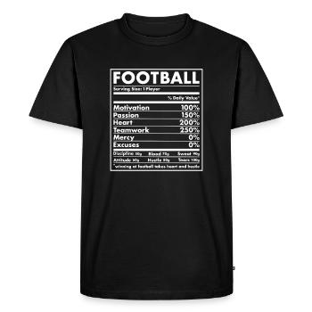 Sport Nutrition Football - T-shirt Premium bio Homme - noir - Devant - Nico (187cm)