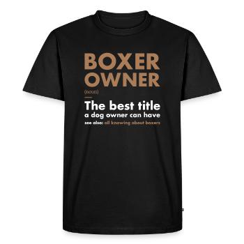Définition du propriétaire de boxeur - T-shirt Premium bio Homme - noir - Devant - Nico (187cm)