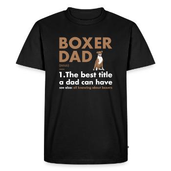 Boxer Dad Définition - T-shirt Premium bio Homme - noir - Devant - Nico (187cm)