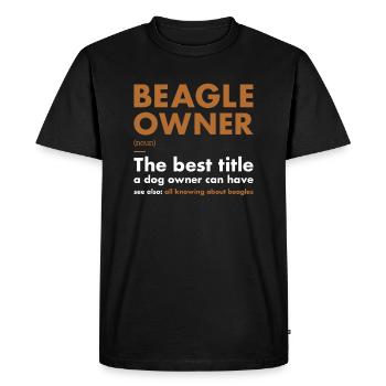 Beagle Owner Definition - Men's Premium Organic T-Shirt - black - Front - Nico (187cm)
