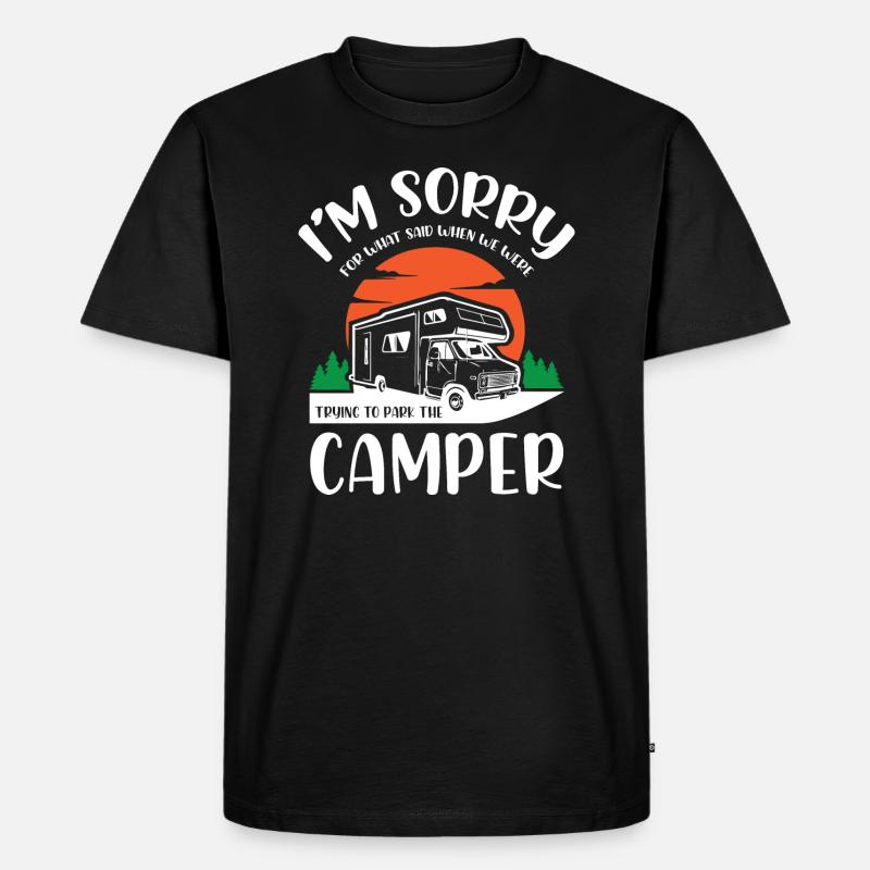 Life Camper Camping - Männer Premium Bio T-Shirt - Schwarz