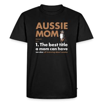 Définition de la maman australienne de chien - T-shirt Premium bio Homme - noir - Devant - Nico (187cm)