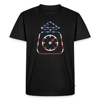 Baker Us Flag Cuisson - T-shirt Premium bio Homme - noir - Devant - Nico (187cm)