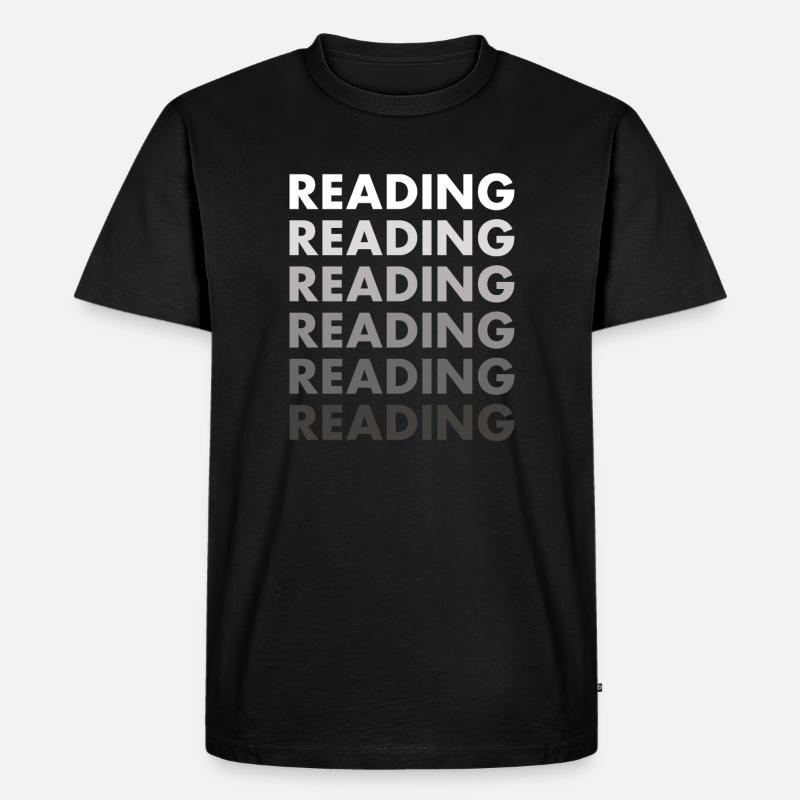 Reader Reading - Männer Premium Bio T-Shirt - Schwarz