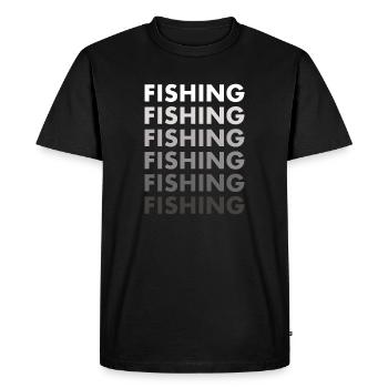 Pêche au pêcheur - T-shirt Premium bio Homme - noir - Devant - Nico (187cm)
