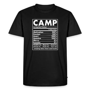 Camper Nutrition Camping - T-shirt Premium bio Homme - noir - Devant - Nico (187cm)