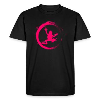 frog - Men's Premium Organic T-Shirt - black - Front - Nico (187cm)