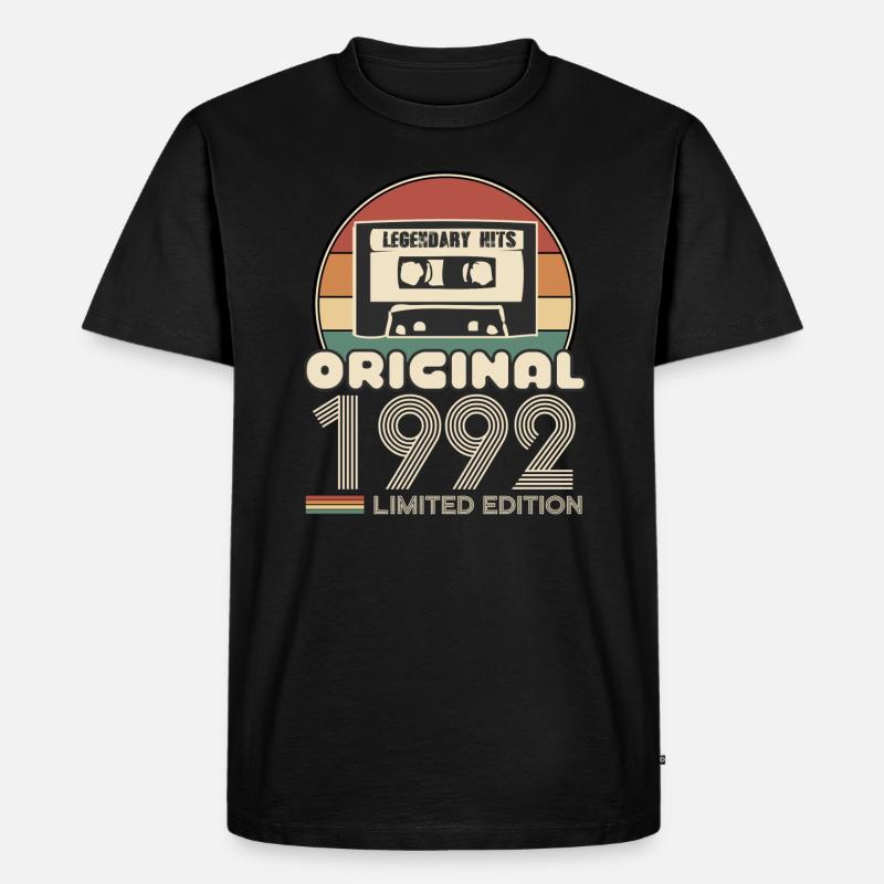 1992 - Männer Premium Bio T-Shirt - Schwarz