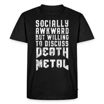 Death Metal Dicton Drôle - T-shirt Premium bio Homme - noir - Devant - Nico (187cm)
