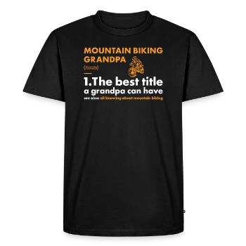 Biker Grandpa Definition Mountain Biking - Men's Premium Organic T-Shirt - black - Front - Nico (187cm)
