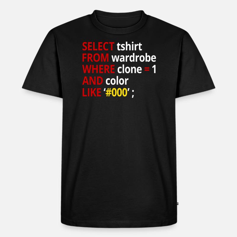 Select tshirt from wardrobe - Männer Premium Bio T-Shirt - Schwarz