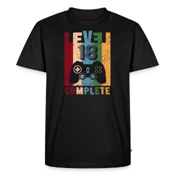 Niveau 18 Complete 18 ans 18 ans 18 ans 2003 - T-shirt Premium bio Homme - noir - Devant - Nico (187cm)