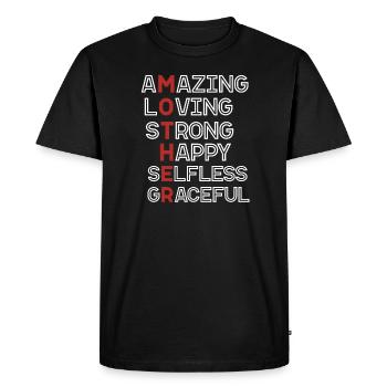 Mother Definition - Mothers’s Day Gift - T-shirt Premium bio Homme - noir - Devant - Nico (187cm)