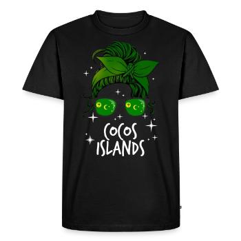 Cocos Islands - Men's Premium Organic T-Shirt - black - Front - Nico (187cm)