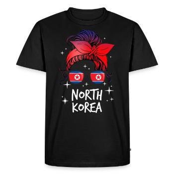 North Korea - Men's Premium Organic T-Shirt - black - Front - Nico (187cm)
