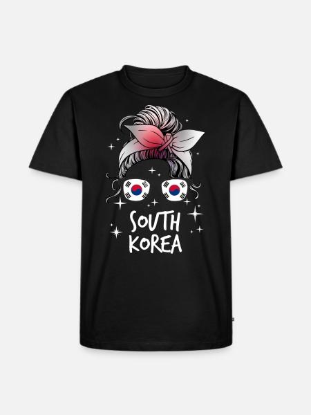 Korea Południowa - Ekologiczna koszulka męska Premium - czarny