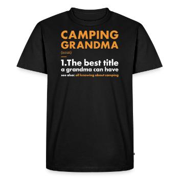 Camper Grandma Definition Camping - Men's Premium Organic T-Shirt - black - Front - Nico (187cm)