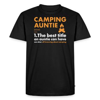 Camper Auntie Définition Camping - T-shirt Premium bio Homme - noir - Devant - Nico (187cm)