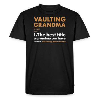 Vaulter Grandma Definition Vaulting - Men's Premium Organic T-Shirt - black - Front - Nico (187cm)