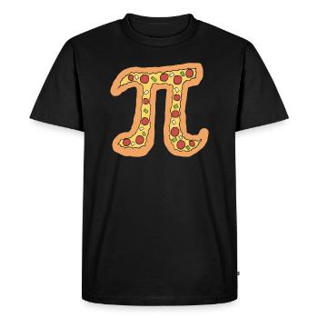 Pizza Pi drôle Visual Math Pun cadeau - T-shirt Premium bio Homme - noir - Devant - Nico (187cm)