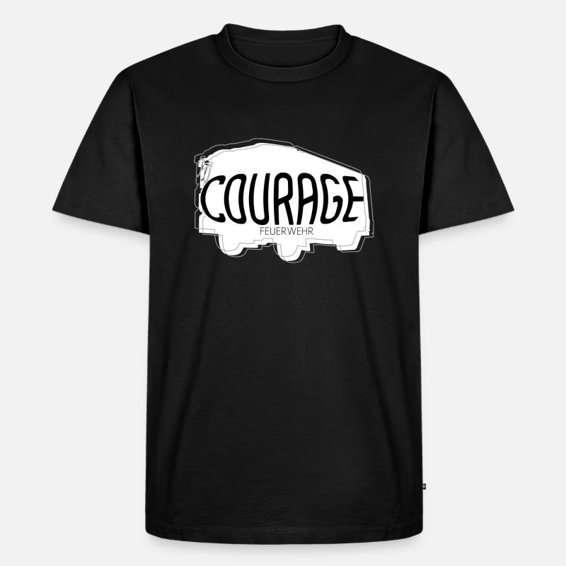 Courage - Männer Premium Bio T-Shirt - Schwarz