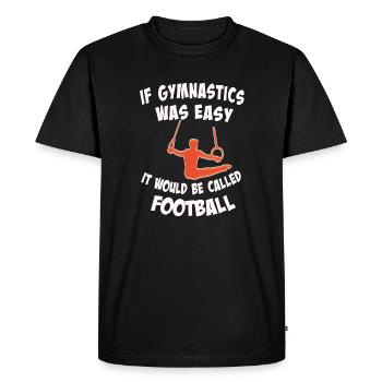 Gymnaste drôle de garçon Si c'était facile, - T-shirt Premium bio Homme - noir - Devant - Nico (187cm)