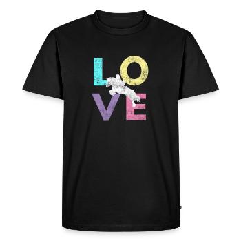 Cadeau d'amour de cheval mignon pour les amateurs de chevaux - T-shirt Premium bio Homme - noir - Devant - Nico (187cm)