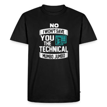 Cadeau drôle de programmeur technique Mumbo Jumbo - T-shirt Premium bio Homme - noir - Devant - Nico (187cm)