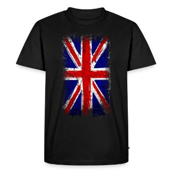 Union Jack Grande-Bretagne - T-shirt Premium bio Homme - noir - Devant - Nico (187cm)